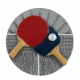 BLD13 odlievaný emblém stolný tenis