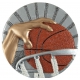 BLD23 odlievaný emblém basketbal
