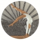 BLD39 odlievaný emblém gymnastika