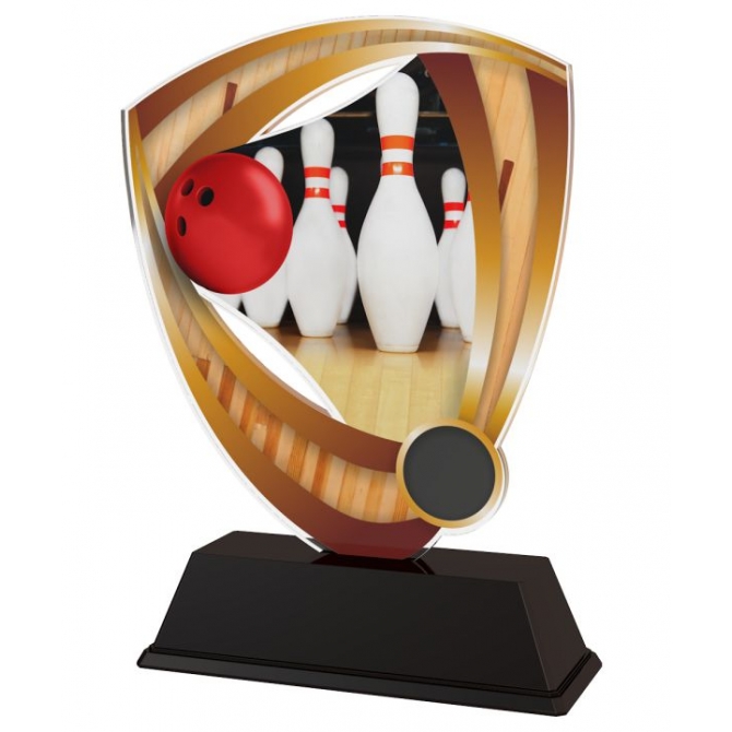 Trofej / plaketa CACUF001M4 bowling